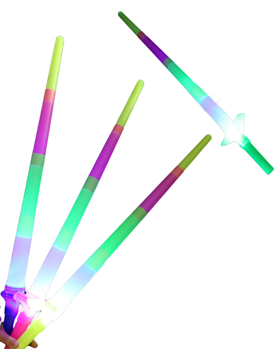 LED retractable swords